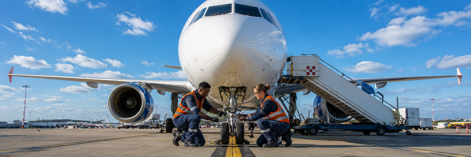 Aircraft ready for departure after an AOG recovery